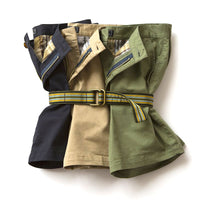 30% OFF THIS WEEKEND AFTER CODE NEW FALL: Khaki Cotton Stretch Twill Shorts - Made In USA