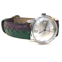 Vintage Avalon Automatic Watch With Bicolor Leather Band