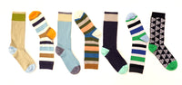 Grey, Royal Blue & Green Multi Stripe Socks