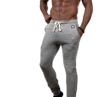 Vintage Grey Marled Tri-Blend Jogger Sweatpants - Made in USA