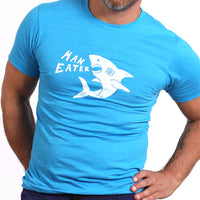 Provincetown Aqua 'ManEater' Shark Tee